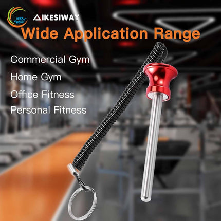 Universal Magnetic Weight Stack Pin with Pull Rope - Heavy Duty Gym for Machines | Commercial & Home Accessories Replacement Pins Strength Training Equipment Red