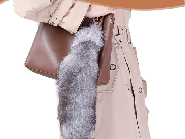 3 Pcs Therian Tail, 15.8 Inch Long Therian Fox Tail with Clasp, Halloween Soft Fluffy Fox Tail Keychain, Hanging Fox Tails for Women Adult Handbag Backpack