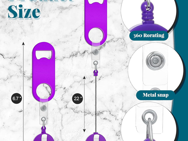 Telescopic Bottle Openers with Round Base ‚Äì 8 Pieces, 8 Colours, 87 x 33mm, 32g