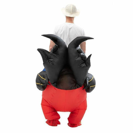 90-130cm Inflatable Christmas Rooster Halloween Costume Blow Up Suit Battery Power Cosplay Costume Christmas Party Babies size 90-130