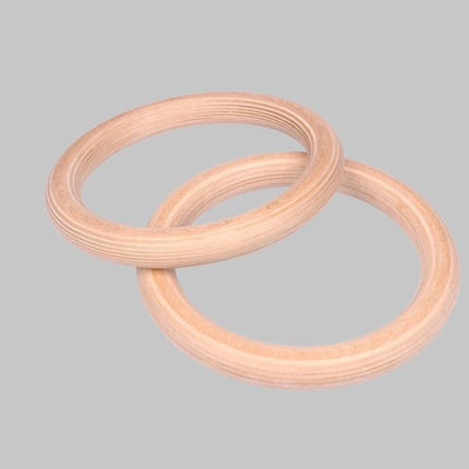 2 pcs Wood Gymnastic Rings - Olympic Gym Rings with Adjustable Straps, Heavy Duty Gym Equipment for Home Gym, Train Workout, Strength Training 28mm