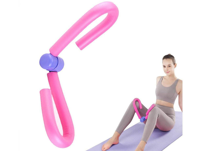 Thigh Master Trainer Exerciser, Thigh Trimmer Leg Exercise Thin Legs Training Device Weight Loss Home Gym Trainer Equipment for Women and Men - Pink
