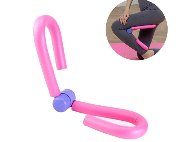 Thigh Master Trainer Exerciser, Thigh Trimmer Leg Exercise Thin Legs Training Device Weight Loss Home Gym Trainer Equipment for Women and Men - Pink