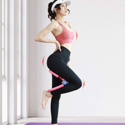 Thigh Master Trainer Exerciser, Thigh Trimmer Leg Exercise Thin Legs Training Device Weight Loss Home Gym Trainer Equipment for Women and Men - Pink