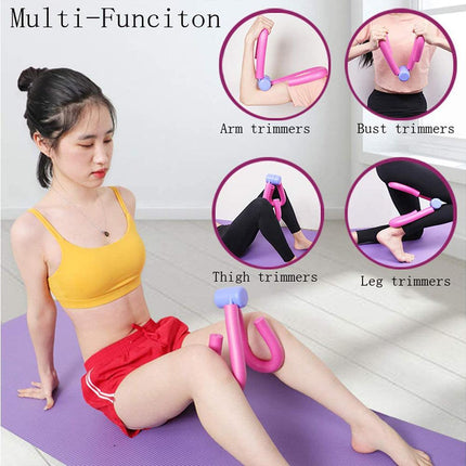 Thigh Master Trainer Exerciser, Thigh Trimmer Leg Exercise Thin Legs Training Device Weight Loss Home Gym Trainer Equipment for Women and Men - Pink