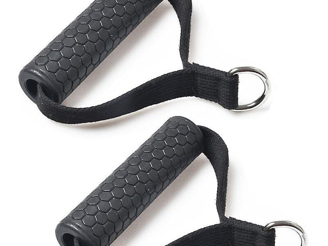 2pcs Rubber Cable Machine Grips, Resistance Band Handle Attachment for Home Gym