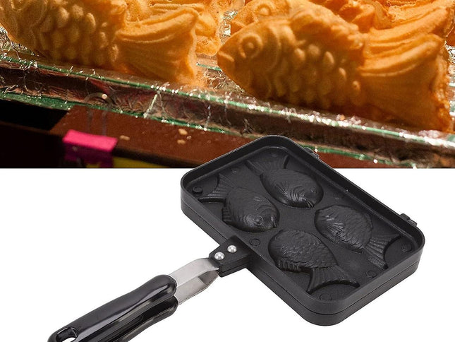 Taiyaki Fish Waffle Maker - Aluminum Nonstick Cake Waffle Pan for Japanese-Style Desserts