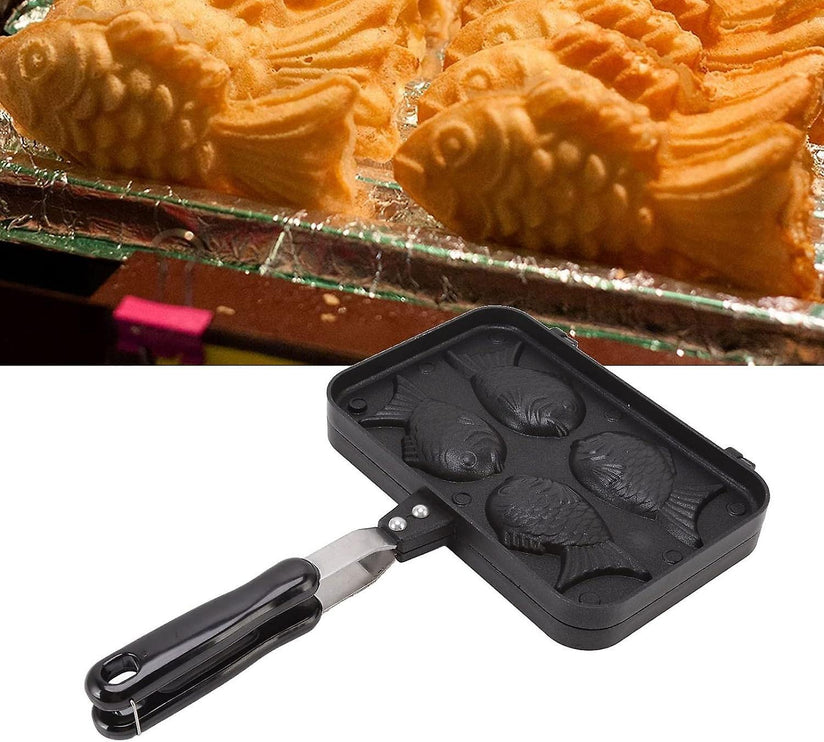 Taiyaki Fish Waffle Maker - Aluminum Nonstick Cake Waffle Pan for Japanese-Style Desserts