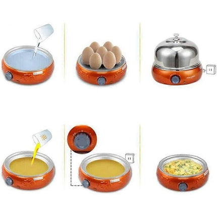 9-Egg Stainless Steel Electric Cooker, Auto Shut-Off, Green