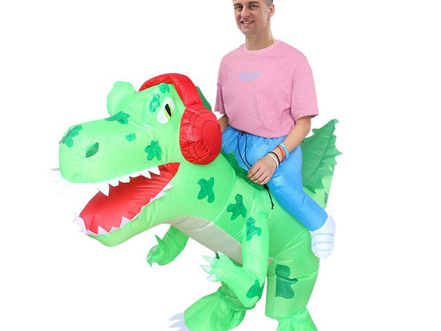 Ride On Dinosaur with Headphones Inflatable Costume ‚Äì Adult One Size