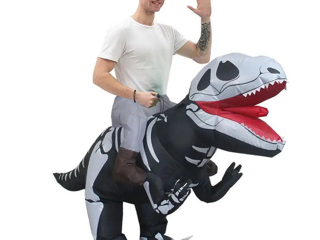 Ride On Skeleton Dragon Inflatable Costume ‚Äì Adult One Size