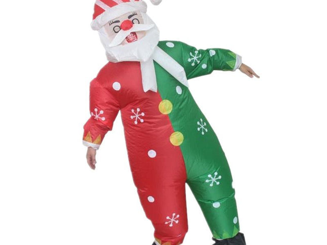 Red Green Santa Claus Inflatable Costume ‚Äì Adult One Size
