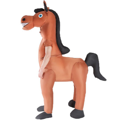 Walking Horse Cartoon Costumes Air Model Inflatable Costume Funny Dress Up Props Halloween Party Clothes Adult One Size