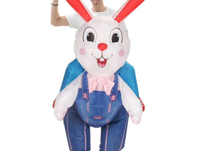 Blue Ride On Rabbit Inflatable Costume ‚Äì Adult One Size