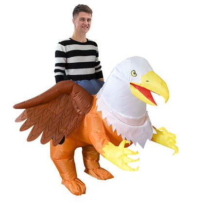 Ride On Eagle Cartoon Costumes Air Model Inflatable Costume Funny Dress Up Props Halloween Party Clothes Adult One Size