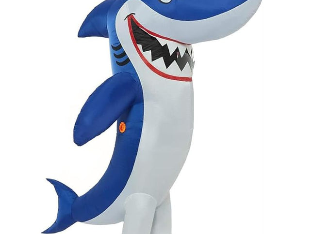 Evil Smile Shark Cartoon Costumes Air Model Inflatable Costume Funny Dress Up Props Halloween Party Clothes Adult One Size