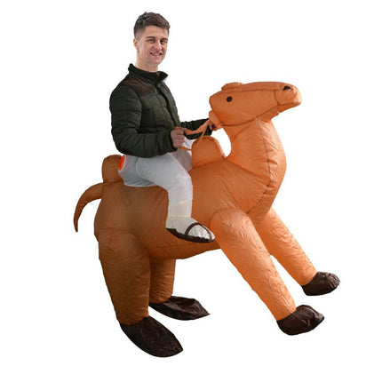 Ride On Camel Cartoon Costumes Air Model Inflatable Costume Funny Dress Up Props Halloween Party Clothes Adult One Size