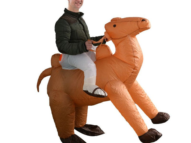 Ride On Camel Cartoon Costumes Air Model Inflatable Costume Funny Dress Up Props Halloween Party Clothes Adult One Size