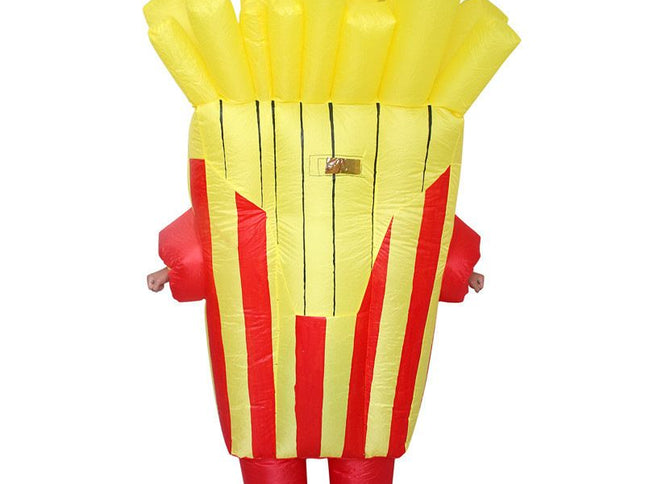 French Fries Cartoon Costumes Air Model Inflatable Costume Funny Dress Up Props Halloween Party Clothes Adult One Size