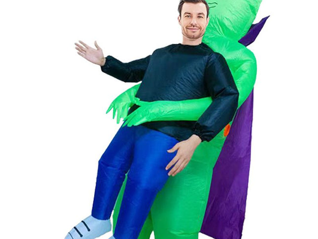Alien Cartoon Costumes Air Model Inflatable Costume Funny Dress Up Props Halloween Party Clothes Adult One Size