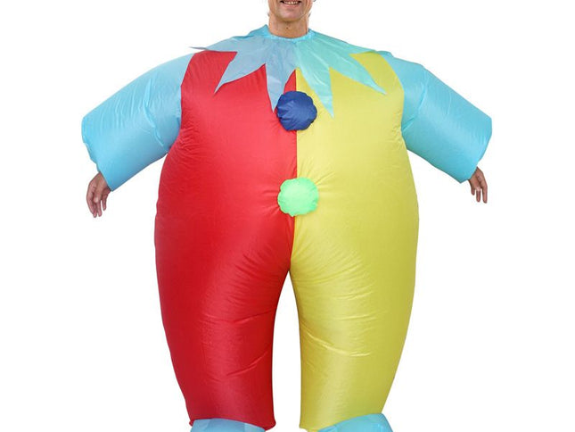 Yellow Red Clown Inflatable Costume ‚Äì Adult One Size
