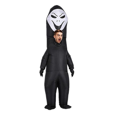 Screaming Ghost Cartoon Costumes Air Model Inflatable Costume Funny Dress Up Props Halloween Party Clothes Adult One Size