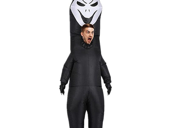 Screaming Ghost Cartoon Costumes Air Model Inflatable Costume Funny Dress Up Props Halloween Party Clothes Adult One Size