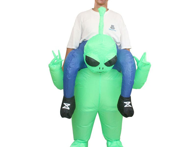 Ride On Alien Cartoon Costumes Air Model Inflatable Costume Funny Dress Up Props Halloween Party Clothes Adult One Size