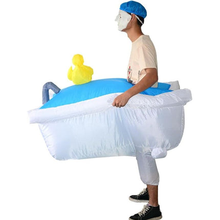 Bathtub Cartoon Costumes Air Model Inflatable Costume Funny Dress Up Props Halloween Party Clothes Adult One Size