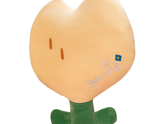 Flower Pillow Simulation Cute Cartoon Animation Flower Doll Sleeping Pillow Plush Toys Yellow L