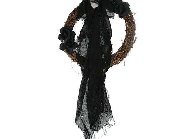 Halloween Ghosts Wreath Front Door Hanging Wreath Ghosts House Decoration Props Halloween Ornaments for Festival Decoration