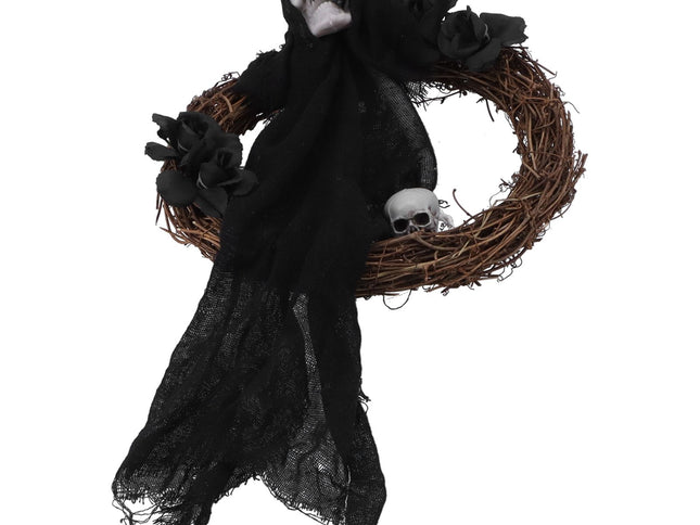 Halloween Ghosts Wreath Front Door Hanging Wreath Ghosts House Decoration Props Halloween Ornaments for Festival Decoration