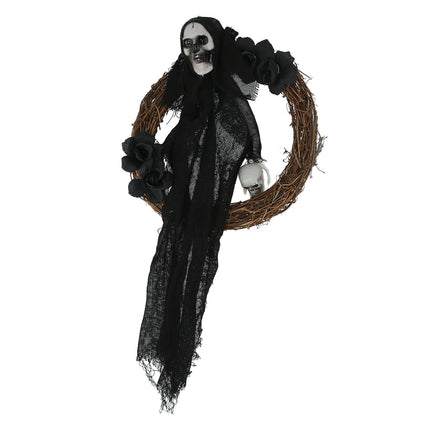 Halloween Ghosts Wreath Front Door Hanging Wreath Ghosts House Decoration Props Halloween Ornaments for Festival Decoration