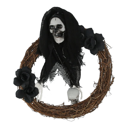 Halloween Ghosts Wreath Front Door Hanging Wreath Ghosts House Decoration Props Halloween Ornaments for Festival Decoration