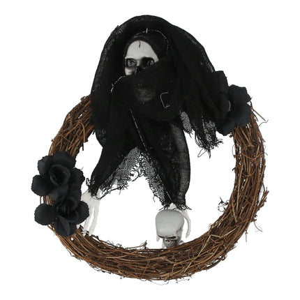 Halloween Ghosts Wreath Front Door Hanging Wreath Ghosts House Decoration Props Halloween Ornaments for Festival Decoration