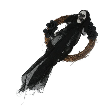 Halloween Ghosts Wreath Front Door Hanging Wreath Ghosts House Decoration Props Halloween Ornaments for Festival Decoration