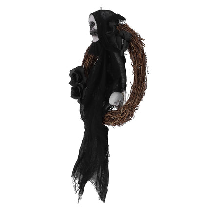 Halloween Ghosts Wreath Front Door Hanging Wreath Ghosts House Decoration Props Halloween Ornaments for Festival Decoration