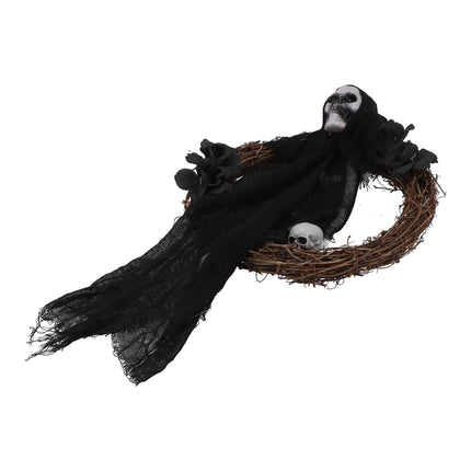 Halloween Ghosts Wreath Front Door Hanging Wreath Ghosts House Decoration Props Halloween Ornaments for Festival Decoration