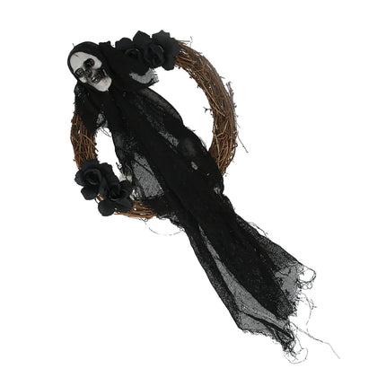 Halloween Ghosts Wreath Front Door Hanging Wreath Ghosts House Decoration Props Halloween Ornaments for Festival Decoration
