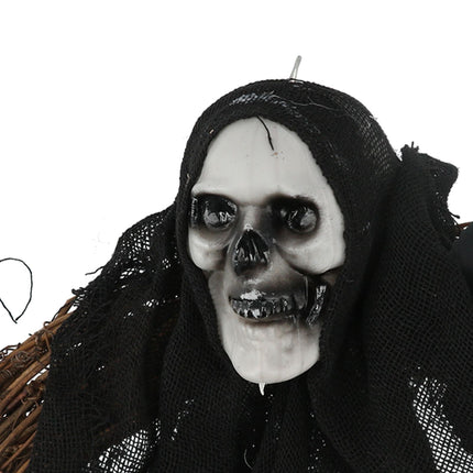 Halloween Ghosts Wreath Front Door Hanging Wreath Ghosts House Decoration Props Halloween Ornaments for Festival Decoration