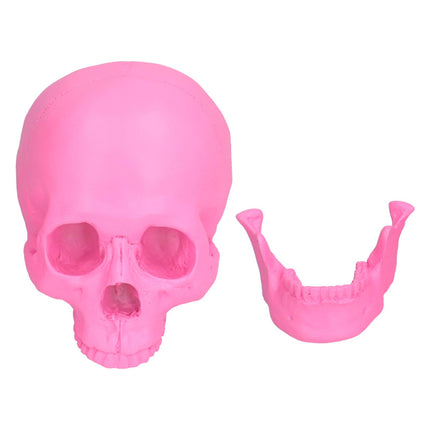 Resin Halloween Skull Decor Festival Home Props Fake Whole Person Skull Ornaments Pink