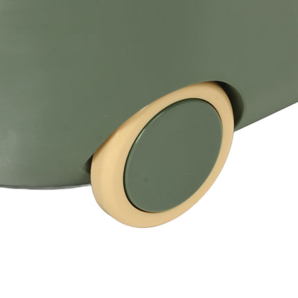 Toy Storage Box Multi Purpose Cute Duck Cover Plastic Clothes Organize Box with Wheel for Children Green (Large)