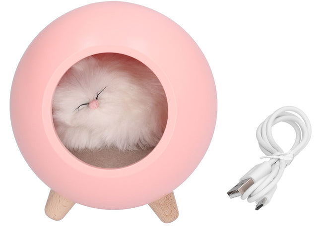 Cute Cat Touch Led Night Light with USB Cable Rechargeable Touch Dimming Cat House LED Night Light for Bedroom