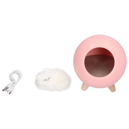 Cute Cat Touch Led Night Light with USB Cable Rechargeable Touch Dimming Cat House LED Night Light for Bedroom