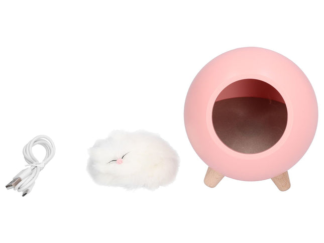 Cute Cat Touch Led Night Light with USB Cable Rechargeable Touch Dimming Cat House LED Night Light for Bedroom