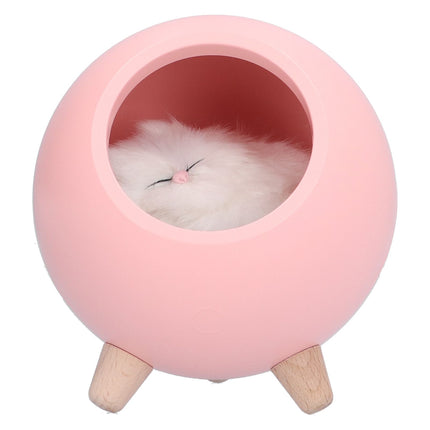 Cute Cat Touch Led Night Light with USB Cable Rechargeable Touch Dimming Cat House LED Night Light for Bedroom