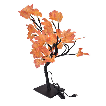 Fall Tree LED 24 Lights Warm Light Beads Romantic Style USB Power Supply Fall Light Up Thanksgiving Tree 5V