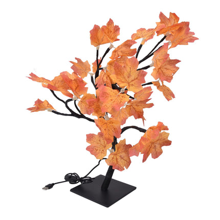 Fall Tree LED 24 Lights Warm Light Beads Romantic Style USB Power Supply Fall Light Up Thanksgiving Tree 5V