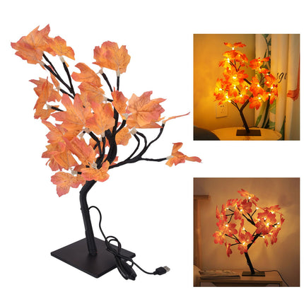 Fall Tree LED 24 Lights Warm Light Beads Romantic Style USB Power Supply Fall Light Up Thanksgiving Tree 5V