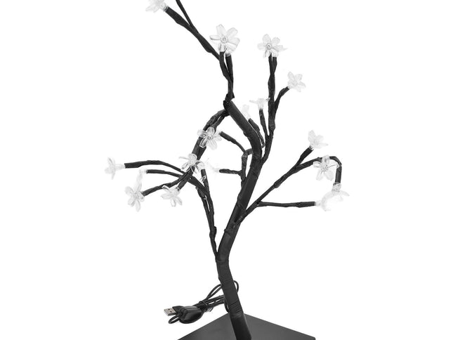 Cherry Blossoms Tree Lamp Plastic PVC Bonsai Light for Home Decoration USB Powered 24 LED